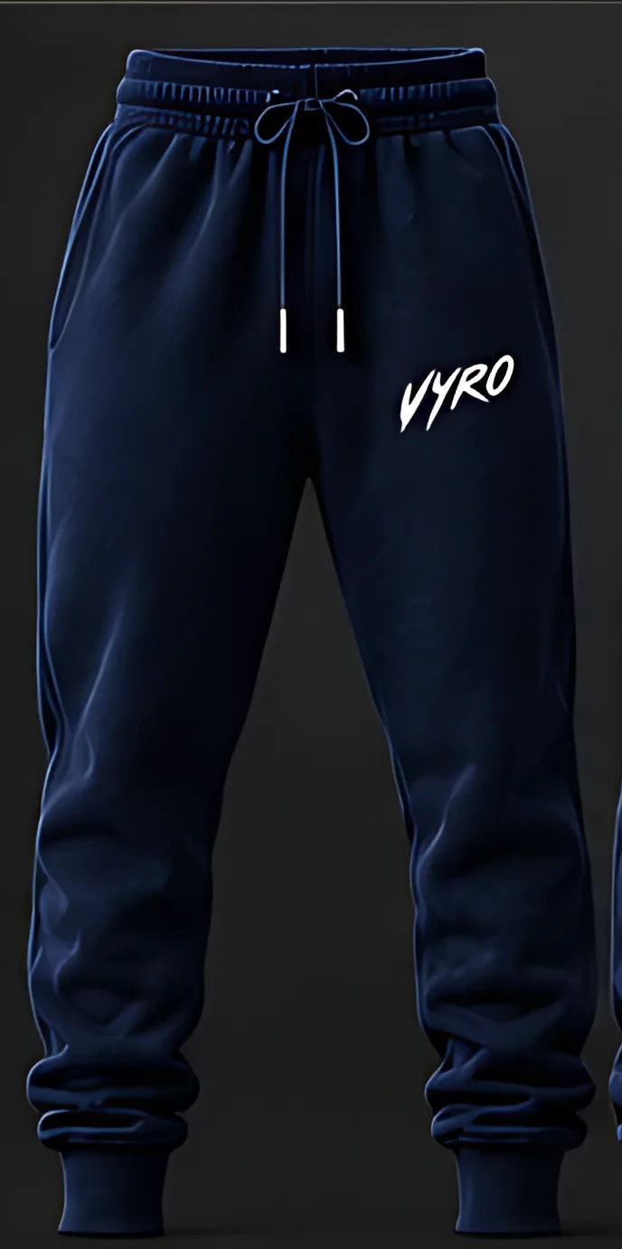 Navy flat front