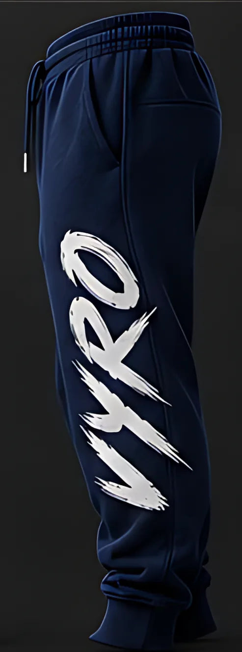 Navy flat side print