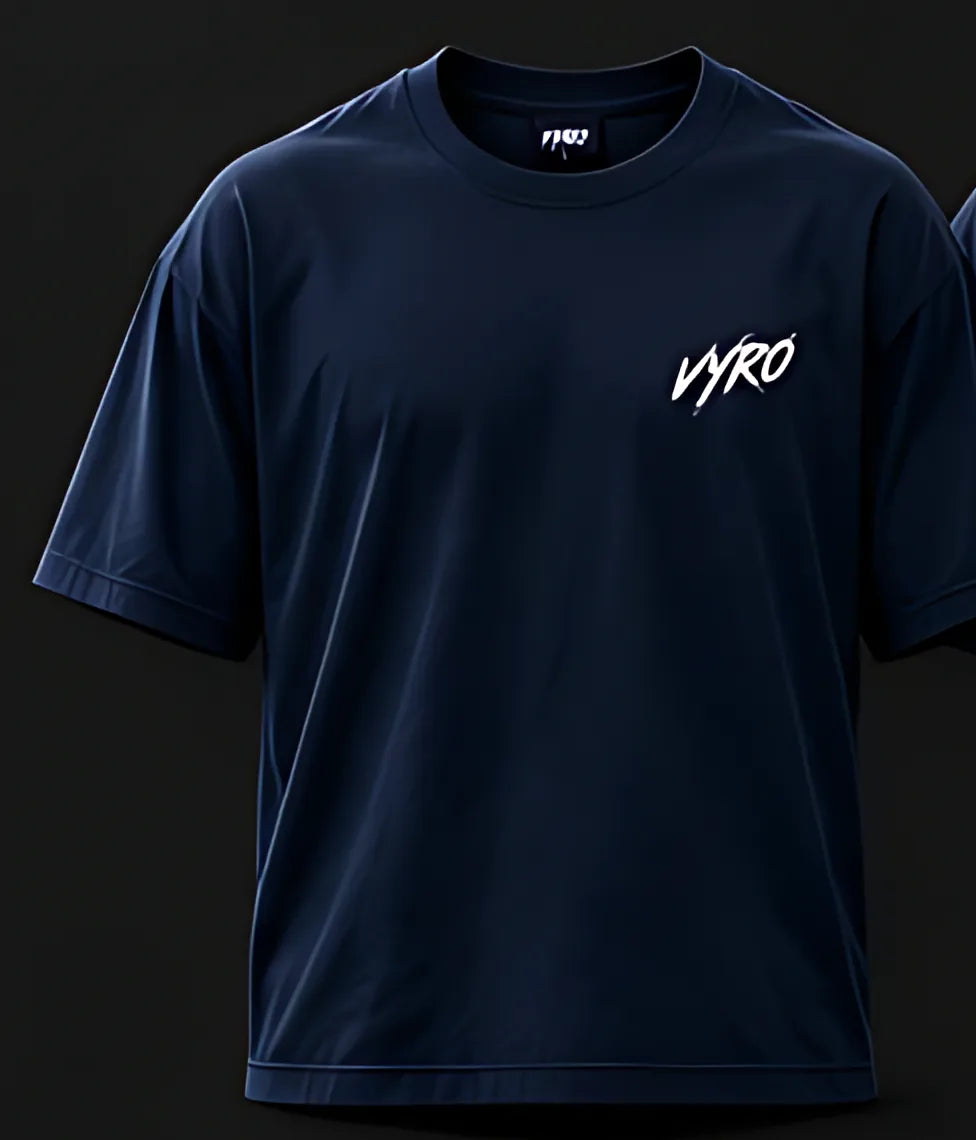 Navy flat front