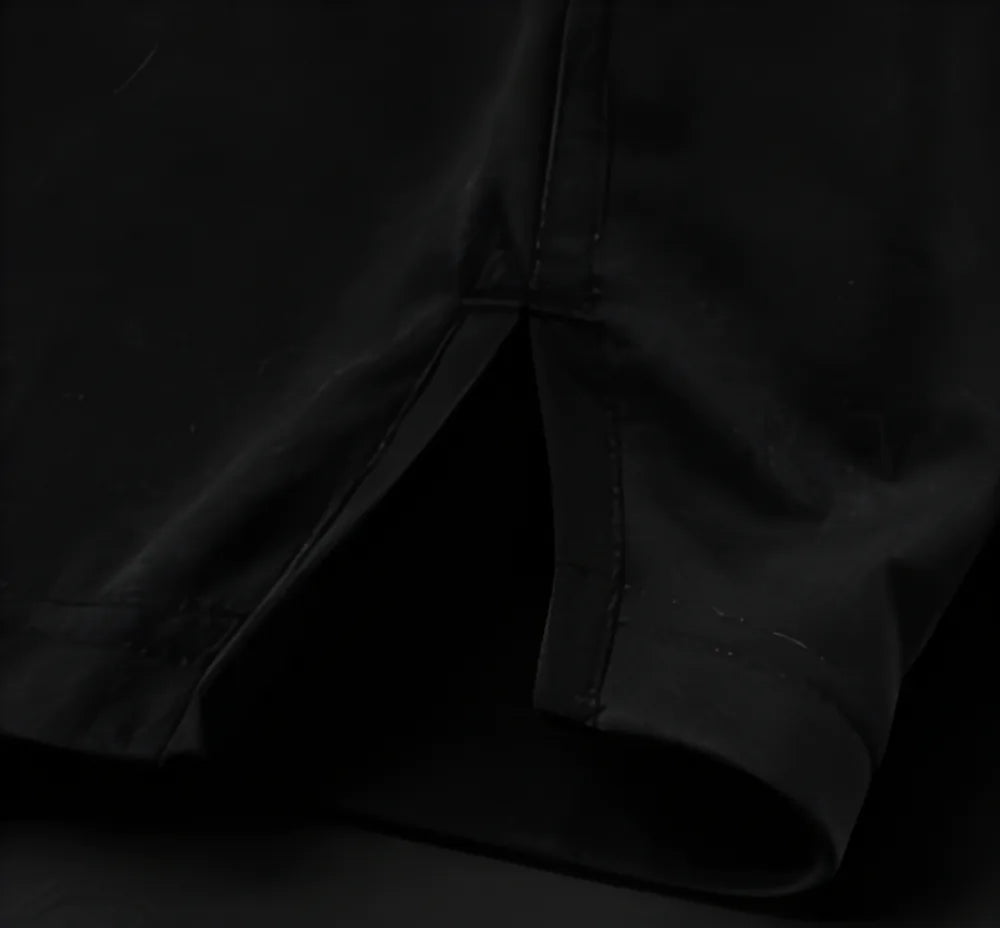 Black side split close-up