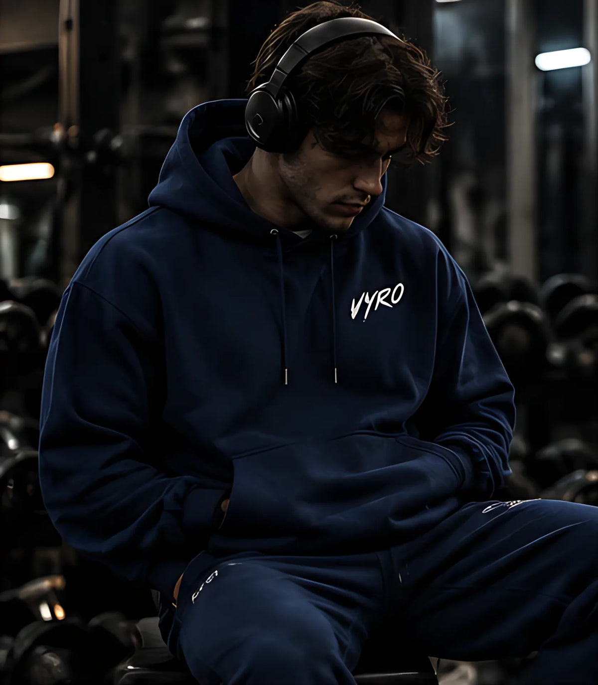 Navy worn in the gym