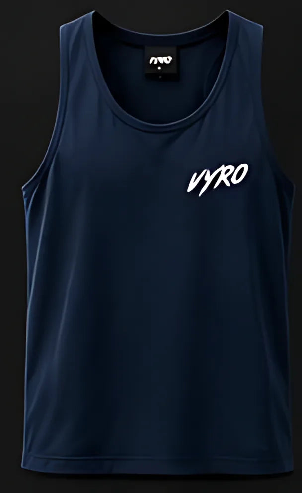 Navy flat front
