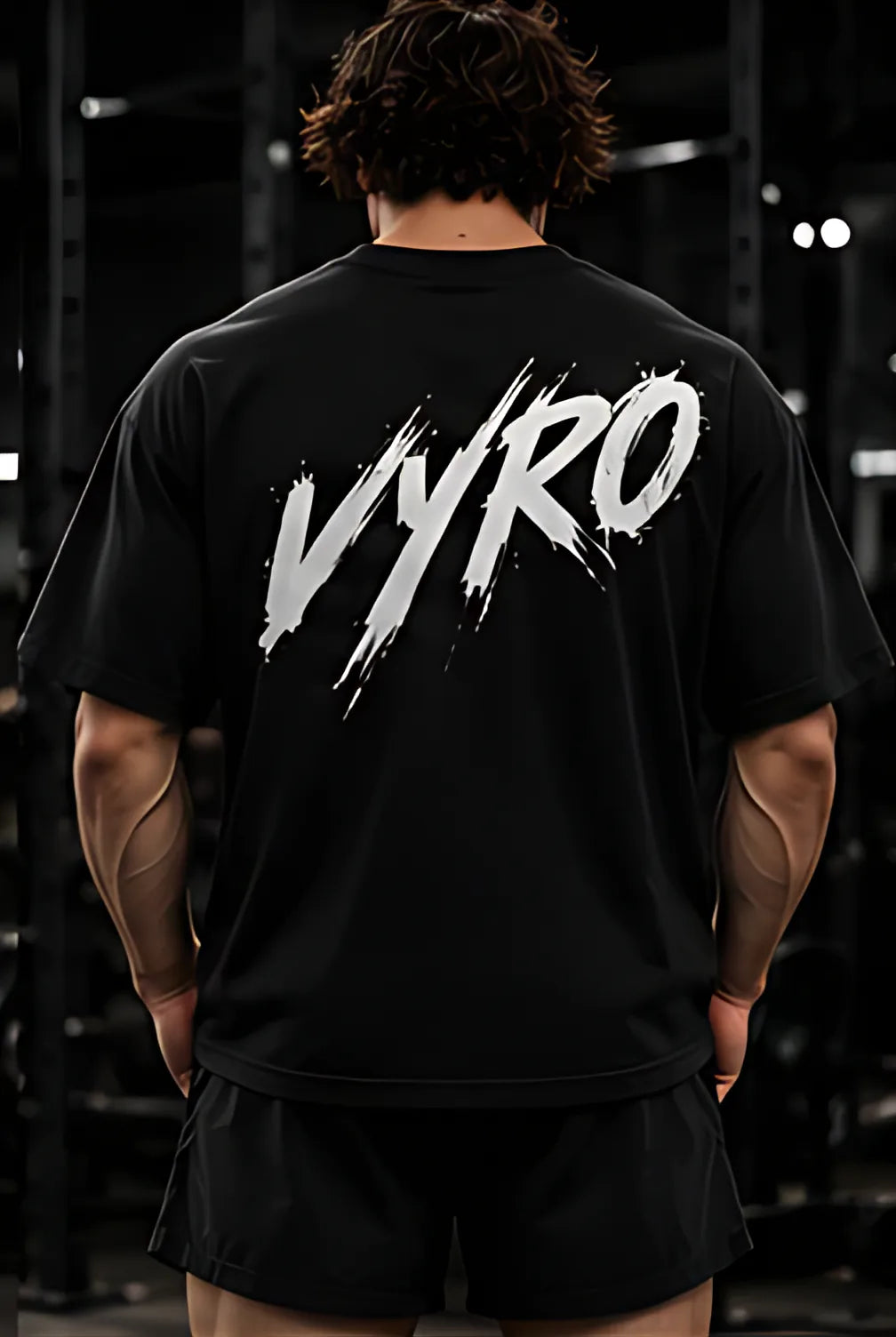 Black worn, back print
