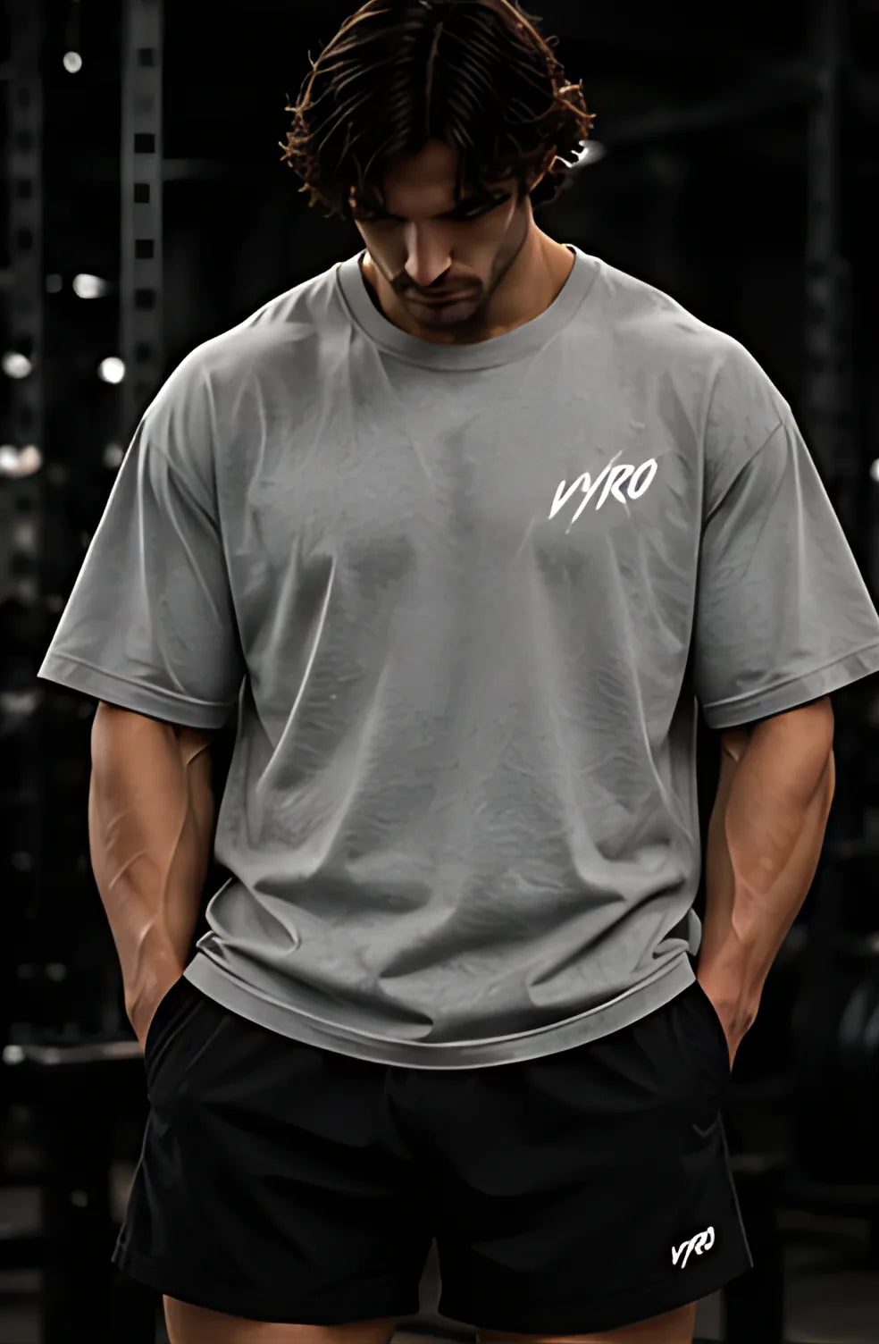 Gray worn, front